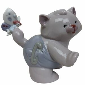 Nao That Tickles Porcelain Cat Butterflies
